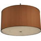 Meyda Lighting Cilindro 24" 4-Light Nickel Powder Coat Pendant Light With Brown Textrene Shade