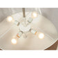 Meyda Lighting Cilindro 24" 4-Light Nickel Powder Coat Pendant Light With Brown Textrene Shade