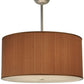 Meyda Lighting Cilindro 24" 4-Light Nickel Powder Coat Pendant Light With Brown Textrene Shade