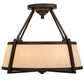 Meyda Lighting Cilindro 24" 4-Light Oil Rubbed Bronze Lucy Semi-flush Mount Light With Creme Carrara Idalight Shade