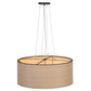 Meyda Lighting Cilindro 24" 4-Light Oil Rubbed Bronze Pendant Light With White Oak Veneer Shade