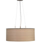 Meyda Lighting Cilindro 24" 4-Light Oil Rubbed Bronze Pendant Light With White Oak Veneer Shade