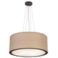 Meyda Lighting Cilindro 24" 4-Light Oil Rubbed Bronze Pendant Light With White Oak Veneer Shade