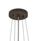 Meyda Lighting Cilindro 24" 4-Light Oil Rubbed Bronze Pendant Light With White Oak Veneer Shade