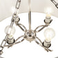 Meyda Lighting Cilindro 24" 4-Light Polished Nickel Semi-flush Mount Light With White Eggshell Textrene Shade