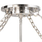Meyda Lighting Cilindro 24" 4-Light Polished Nickel Semi-flush Mount Light With White Eggshell Textrene Shade