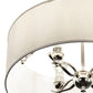 Meyda Lighting Cilindro 24" 4-Light Polished Nickel Semi-flush Mount Light With White Eggshell Textrene Shade