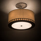 Meyda Lighting Cilindro 24" 4-Light Satin Clear Steel Pendant Light With Natural Textrene Shade