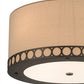 Meyda Lighting Cilindro 24" 4-Light Satin Clear Steel Pendant Light With Natural Textrene Shade