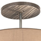 Meyda Lighting Cilindro 24" 4-Light Satin Clear Steel Pendant Light With Natural Textrene Shade