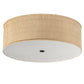 Meyda Lighting Cilindro 24" 4-Light Timeless Bronze Flush Mount Light With Beige Textrene & White Shade
