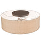 Meyda Lighting Cilindro 24" 4-Light Timeless Bronze Flush Mount Light With Beige Textrene & White Shade