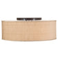 Meyda Lighting Cilindro 24" 4-Light Timeless Bronze Flush Mount Light With Beige Textrene & White Shade