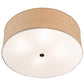 Meyda Lighting Cilindro 24" 4-Light Timeless Bronze Flush Mount Light With Beige Textrene & White Shade