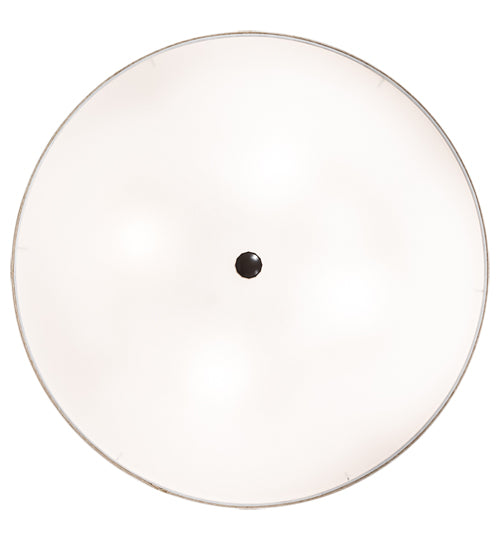 Meyda Lighting Cilindro 24" 4-Light Timeless Bronze Flush Mount Light With Beige Textrene & White Shade