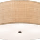 Meyda Lighting Cilindro 24" 4-Light Timeless Bronze Flush Mount Light With Beige Textrene & White Shade