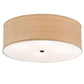 Meyda Lighting Cilindro 24" 4-Light Timeless Bronze Flush Mount Light With Beige Textrene & White Shade