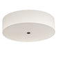 Meyda Lighting Cilindro 24" 4-Light Timeless Bronze Flush Mount Light With Off White Textrene & Statuario Idalight Shade