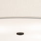 Meyda Lighting Cilindro 24" 4-Light Timeless Bronze Flush Mount Light With Off White Textrene & Statuario Idalight Shade