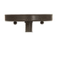 Meyda Lighting Cilindro 24" 4-Light Timeless Bronze Flush Mount Light With Off White Textrene & Statuario Idalight Shade