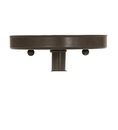 Meyda Lighting Cilindro 24" 4-Light Timeless Bronze Flush Mount Light With Off White Textrene & Statuario Idalight Shade