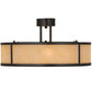 Meyda Lighting Cilindro 24" 4-Light Timeless Bronze Semi-flush Mount Light With Beige Sahara Taupe Idalight Shade Glass