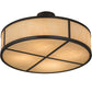 Meyda Lighting Cilindro 24" 4-Light Timeless Bronze Semi-flush Mount Light With Beige Sahara Taupe Idalight Shade Glass