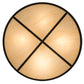 Meyda Lighting Cilindro 24" 4-Light Timeless Bronze Semi-flush Mount Light With Beige Sahara Taupe Idalight Shade Glass