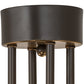 Meyda Lighting Cilindro 24" 4-Light Timeless Bronze Semi-flush Mount Light With Beige Sahara Taupe Idalight Shade Glass