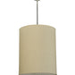 Meyda Lighting Cilindro 24" 5-Light Chrome Pendant Light With Beige Shade