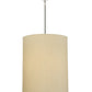 Meyda Lighting Cilindro 24" 5-Light Chrome Pendant Light With Beige Shade