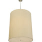 Meyda Lighting Cilindro 24" 5-Light Chrome Pendant Light With Beige Shade