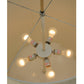 Meyda Lighting Cilindro 24" 5-Light Chrome Pendant Light With Beige Shade