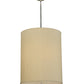Meyda Lighting Cilindro 24" 5-Light Chrome Pendant Light With Beige Shade