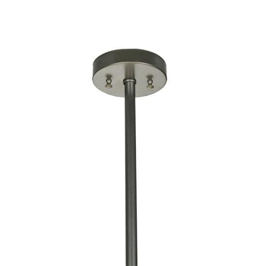 Meyda Lighting Cilindro 24" 6-Light Nickel Pendant Light With Creme Carrare Idalight Shade Glass