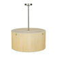 Meyda Lighting Cilindro 24" 6-Light Nickel Pendant Light With Creme Carrare Idalight Shade Glass