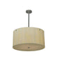 Meyda Lighting Cilindro 24" 6-Light Nickel Pendant Light With Creme Carrare Idalight Shade Glass