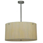 Meyda Lighting Cilindro 24" 6-Light Nickel Pendant Light With Creme Carrare Idalight Shade Glass