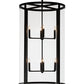 Meyda Lighting Cilindro 24" 8-Light Craftsman Brown Campbell Pendant Light With Clear Shade Glass
