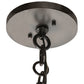 Meyda Lighting Cilindro 24" 8-Light Craftsman Brown Campbell Pendant Light With Clear Shade Glass