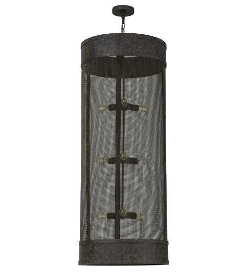 Meyda Lighting Cilindro 24" 9-Light Coffee Bean Cage Pendant Light