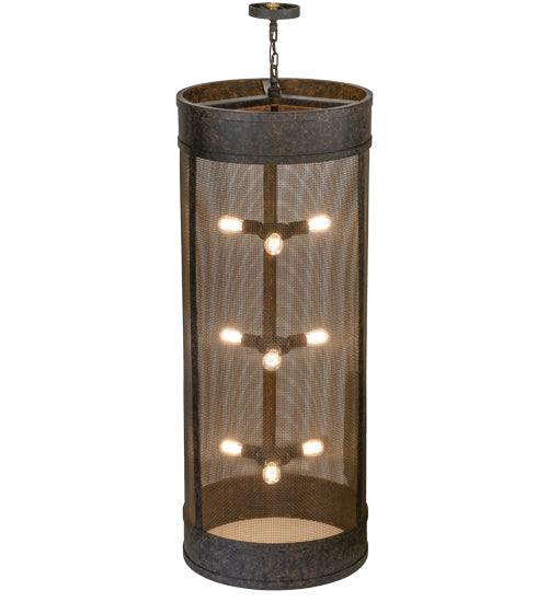 Meyda Lighting Cilindro 24" 9-Light Coffee Bean Cage Pendant Light