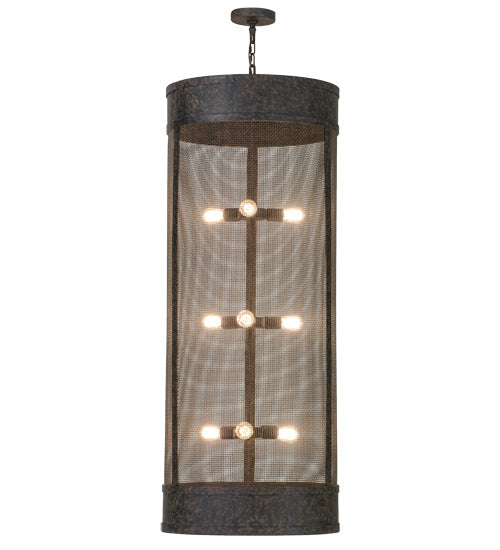 Meyda Lighting Cilindro 24" 9-Light Coffee Bean Cage Pendant Light