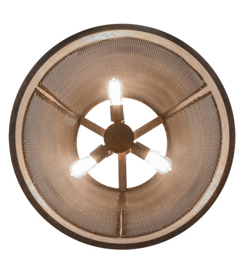 Meyda Lighting Cilindro 24" 9-Light Coffee Bean Cage Pendant Light