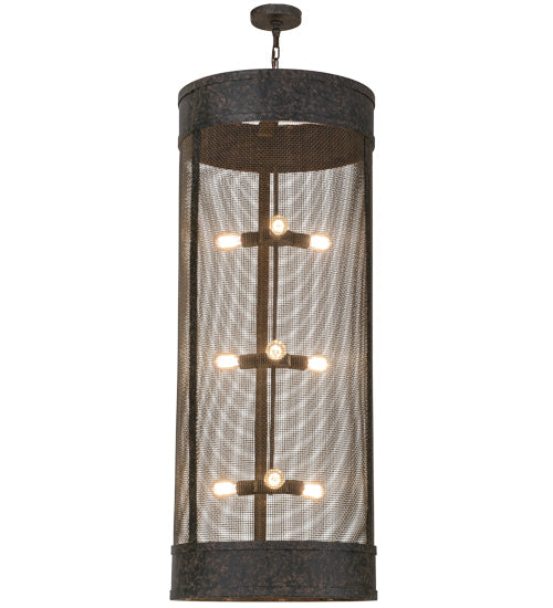 Meyda Lighting Cilindro 24" 9-Light Coffee Bean Cage Pendant Light
