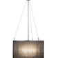 Meyda Lighting Cilindro 24" 9-Light Extreme Chrome Shimmer Pendant Light With Black Organza & Crystal Idalight Shade