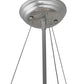 Meyda Lighting Cilindro 24" 9-Light Extreme Chrome Shimmer Pendant Light With Black Organza & Crystal Idalight Shade