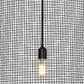 Meyda Lighting Cilindro 24" Black Pendant Light With Cage Shade Glass