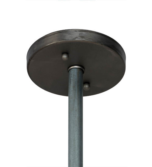 Meyda Lighting Cilindro 24" Industrial Steel Matriz Pendant Light With White Eggshell Textrene Shade