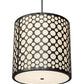 Meyda Lighting Cilindro 24" Industrial Steel Matriz Pendant Light With White Eggshell Textrene Shade
